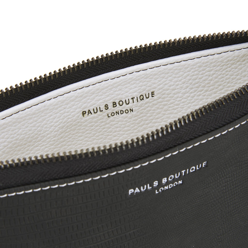 Paul s Boutique Mini Fleur Block Colour Clutch Bag Black Snake