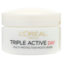 Crema hidratante de día multi-protección Dermo Expertise Triple Active de L'Oreal Paris, para pieles secas/sensibles (50 ml)