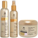 KeraCare Detangling -takkuja estävä shampoo- ja hoitoaineduo sekä Natural Textures Twist and Define Cream -muotoiluvoide