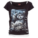 Spiral Women's Ted The Grim 2-in-1 Ripped Top - Black/White