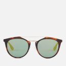 McQ Alexander McQueen Tortoise Shell Aviator Sunglasses - Havana/Gold/Green