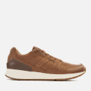 Polo Ralph Lauren Men's Train 100 Burnished Leather Runner Trainers - Polo Tan
