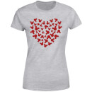 Disney Mickey Mouse Heart Silhouette Women's T-Shirt - Grey