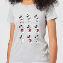Disney Mickey Mouse Evolution Nine Poses Women's T-Shirt - Grey