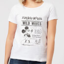 Disney Mickey Mouse Retro Poster Wild Waves Women's T-Shirt - White