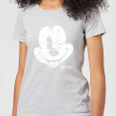 Disney Mickey Mouse Worn Face Women's T-Shirt - Grey