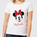 Disney Mickey Mouse Minnie Face Women's T-Shirt - White
