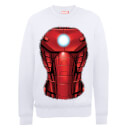 Marvel Avengers Assemble Iron Man Chest Burst Sweatshirt - White