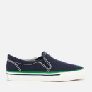 Polo Ralph Lauren Kids' Morees Canvas Slip-On Trainers - Navy/Paperwhite