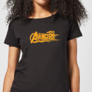 Marvel Avengers Infinity War Orange Logo Women's T-Shirt - Black