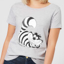 Disney Alice In Wonderland Cheshire Cat Mono Women's T-Shirt - Grey