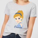 Disney Princess Colour Silhouette Cinderella Women's T-Shirt - Grey - S