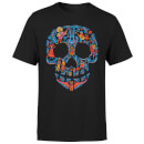 Coco Skull Pattern Men's T-Shirt - Black