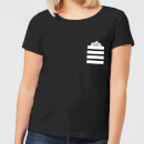 Looney Tunes Taz Stripes Pocket Print Women's T-Shirt - Black
