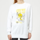 Looney Tunes Tweety Pie More Puddy Tats Women's Sweatshirt - White