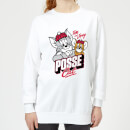 Tom & Jerry Posse Cat Women's Sweatshirt - White