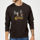 The Flintstones Distressed Bam Bam Gains Sweatshirt - Black