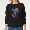 Ant-Man And The Wasp Particle Pose Women's Sweatshirt - Black