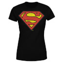 DC Originals Official Superman Crackle Logo Women's T-Shirt - Black