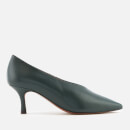 Whistles Women's Zurie Kitten Heel Court Shoes - Green
