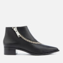 Senso Women's Lincoln Leather Zip Detail Ankle Boots - Black/Silver