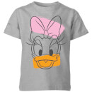 Disney Daisy Duck Head Kids' T-Shirt - Grey