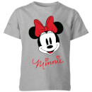 Disney Minnie Face Kids' T-Shirt - Grey