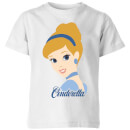 Disney Princess Colour Silhouette Cinderella Kids' T-Shirt - White - 3-4 Years - White