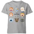Disney Frozen Emoji Heads Kids' T-Shirt - Grey