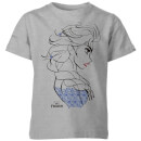 Disney Frozen Elsa Sketch Strong Kids' T-Shirt - Grey