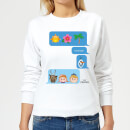 Disney Frozen I Love Heat Emoji Women's Sweatshirt - White
