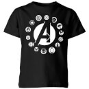 Avengers Team Logo Kids' T-Shirt - Black