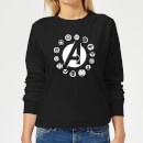 Avengers Team Logo Women's Sweatshirt - Black