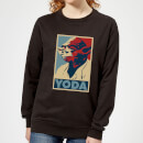 Star Wars Yoda Poster Women's Sweatshirt - Black