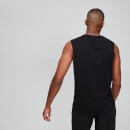 MP muška luksuzna klasična majica bez rukava s velikim izrezom – crna - XS
