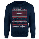 Jaws Great White Christmas Jumper - Navy