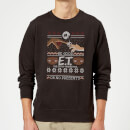 E.T. the Extra-Terrestrial Be Good or No Presents Christmas Sweatshirt - Black