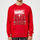 Marvel Avengers Pixel Art Christmas Jumper - Red