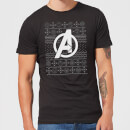Marvel Avengers Logo Men's Christmas T-Shirt - Black