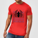 Marvel Avengers Spider-Man Logo Men's Christmas T-Shirt - Red