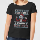 Rick and Morty Lets Get Schwifty Women's Christmas T-Shirt - Black