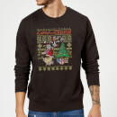 Cow and Chicken Cow And Chicken Pattern Christmas Jumper - Black