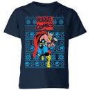 Marvel Avengers Thor Kids Christmas T-Shirt - Navy