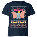 Disney Classic Dumbo Kids Christmas T-Shirt - Navy
