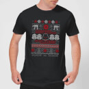 Star Wars Merry Sithmas Knit Men's Christmas T-Shirt - Black
