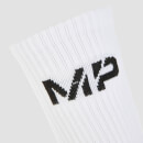 MP Men's Crew Socks - White (2 Pack) - UK 6-8