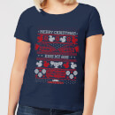 National Lampoon Merry Christmas Knit Women's Christmas T-Shirt - Navy
