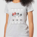 Disney Mickey and Minnie Women's Christmas T-Shirt - Grey