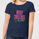 National Lampoon Merry Christmas (Kiss My @$$) Women's Christmas T-Shirt - Navy