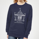 Mary Poppins Carousel Sketch Women's Christmas Jumper - Navy